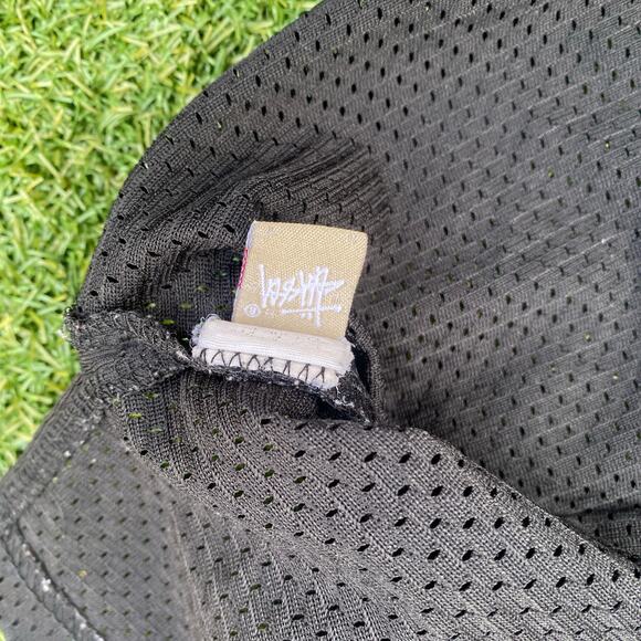 Stussy Logo Black Mesh Jersey Small - Picture 4 of 5